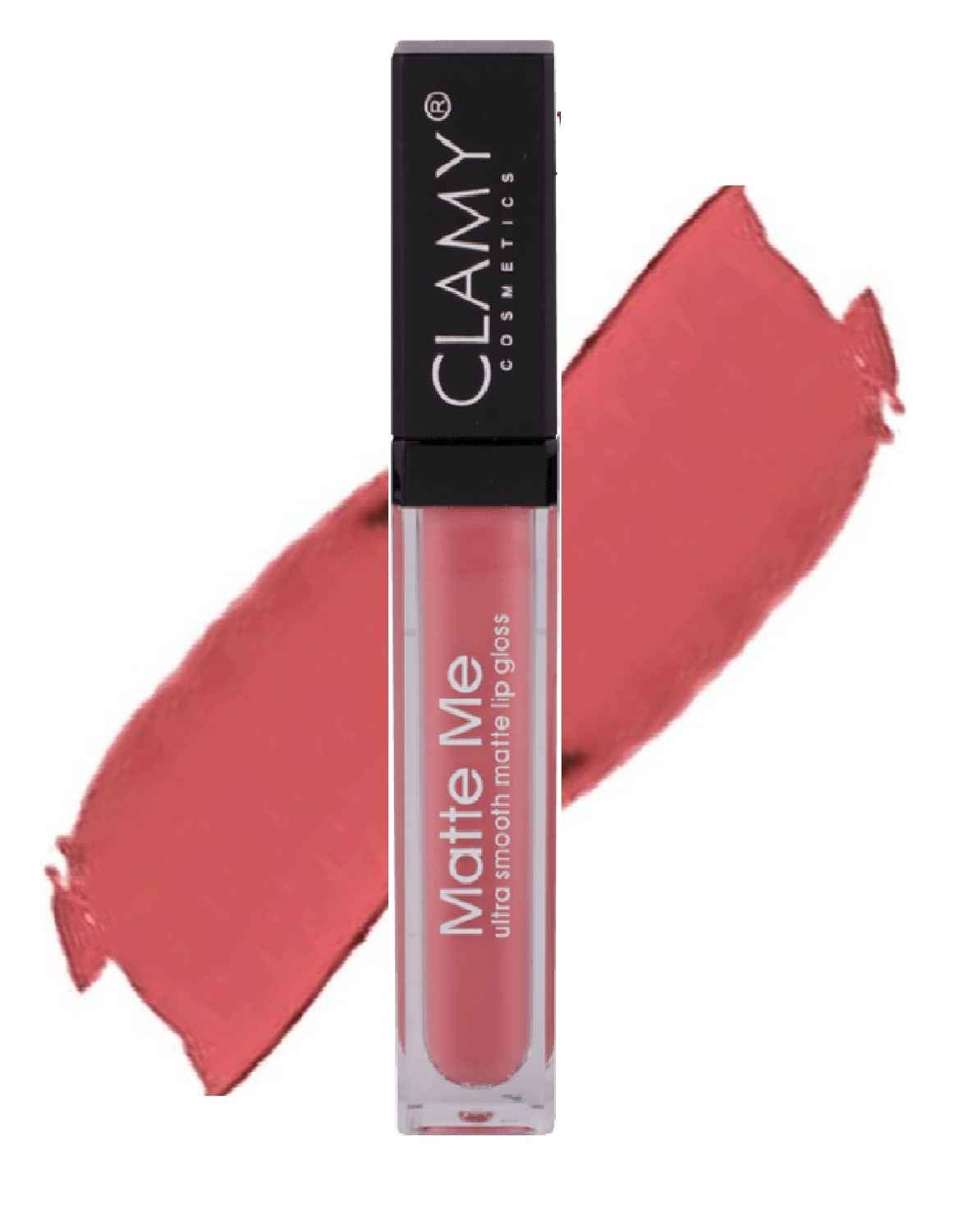 Buy Clamy Matte Me Ultra Smooth Lip Gloss Lipcream (Pink Nude) (6 ml) - Purplle