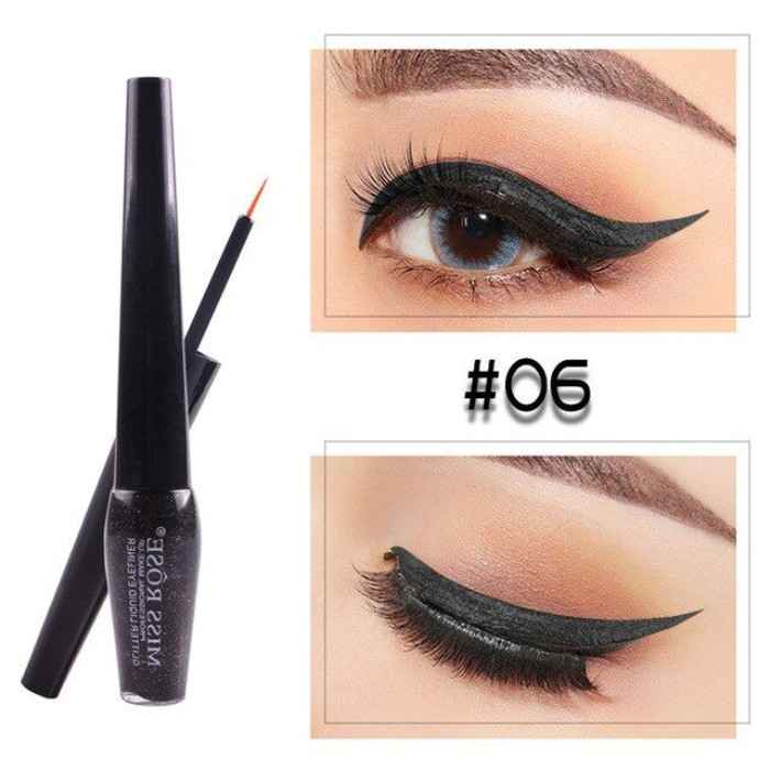 Buy Miss Rose Professional Make-Up Glitter Liquid Eyeliner (7402-043W6) (5.3 g) - Purplle