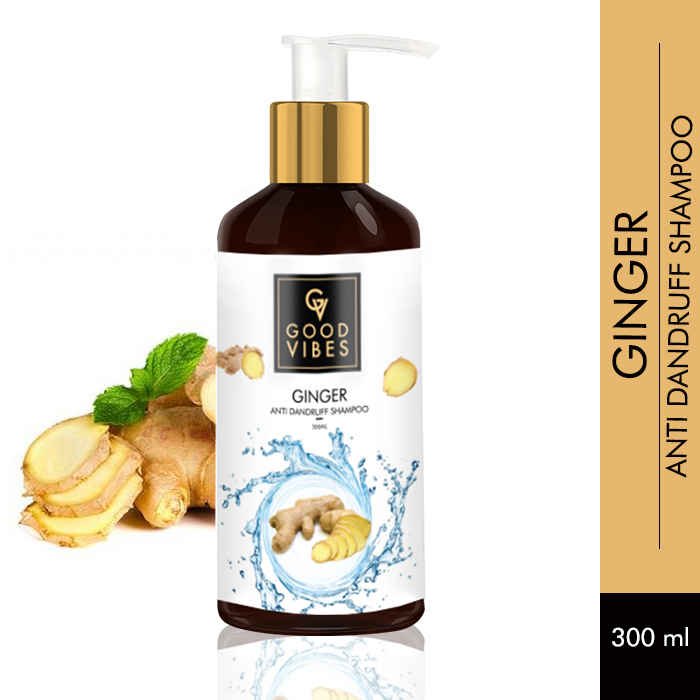 Buy Good Vibes Anti Dandruff Shampoo - Ginger (300 ml) - Purplle