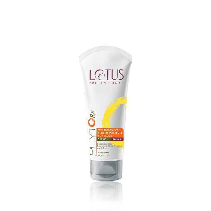 Buy Lotus Professional PhytoRx Whitening Uv Screen Mattegel Sunblock SPF 60 PA+++ | 75g - Purplle