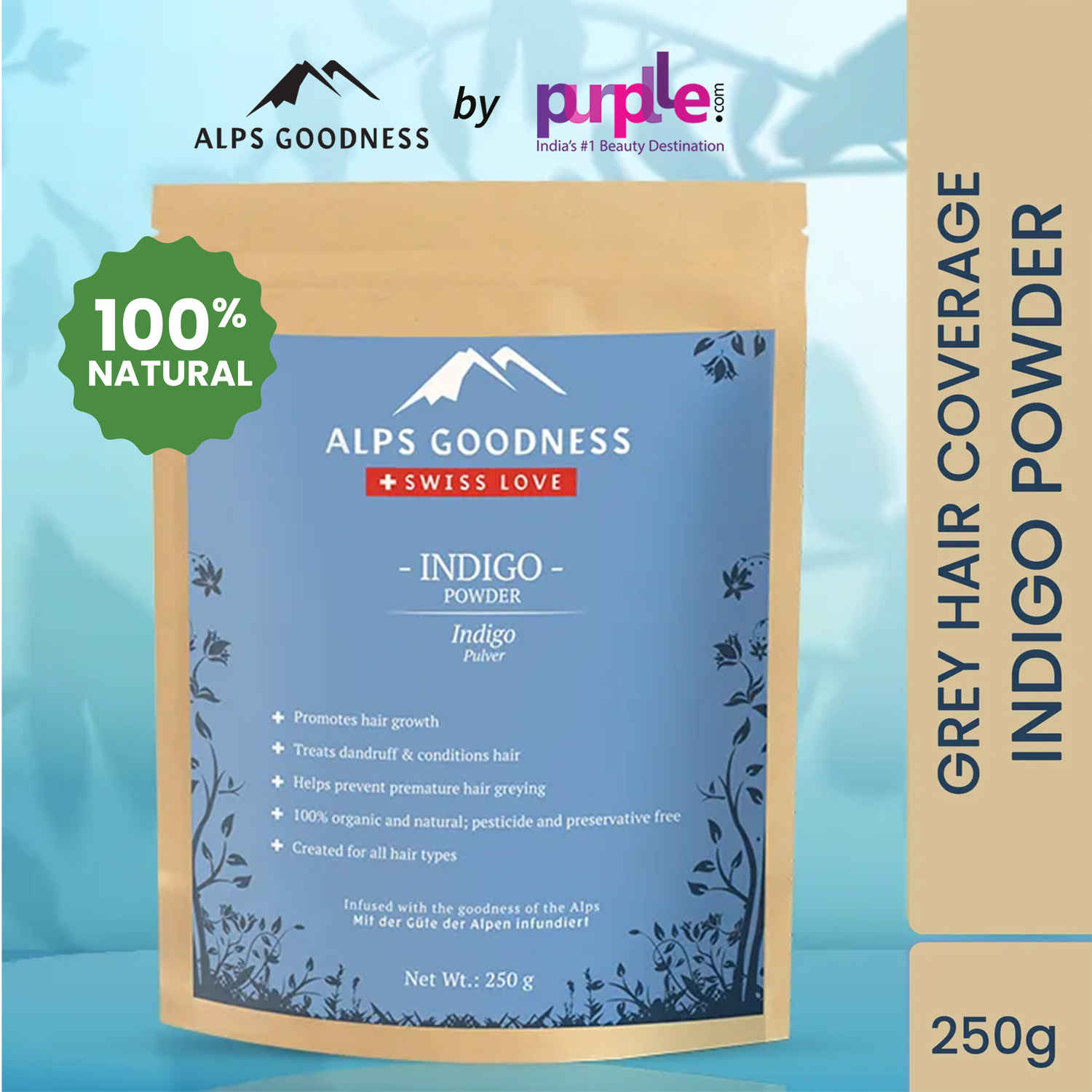 Buy Alps Goodness Powder - Indigo (250 gm) - Purplle