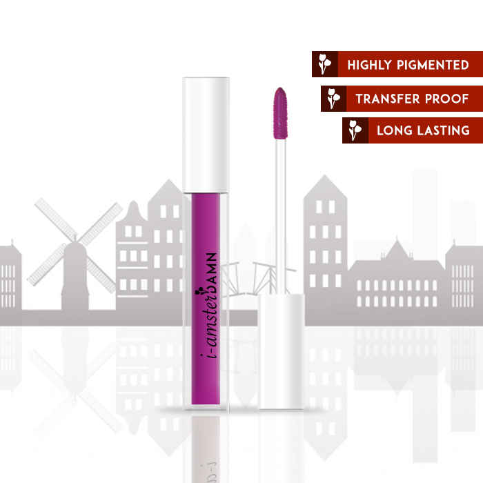 Buy I-AmsterDAMN Liquid Lipstick, Matte, Pink, Tulipa Triumph - Alluring Alibi 39 (3 ml) - Purplle