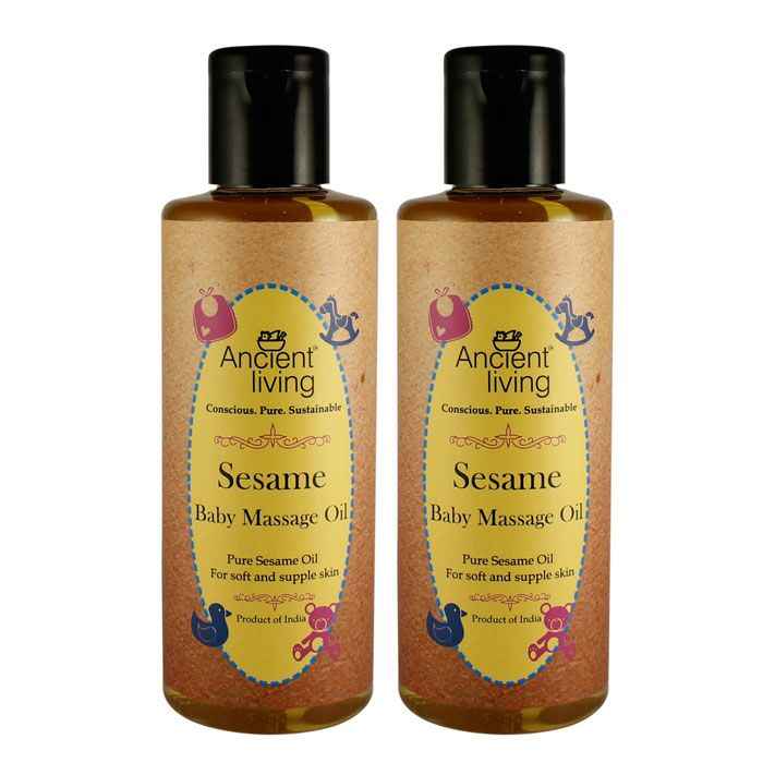 Buy Ancient Living Sesame Baby Massage Oil (200 ml) Set Of 2 - Purplle