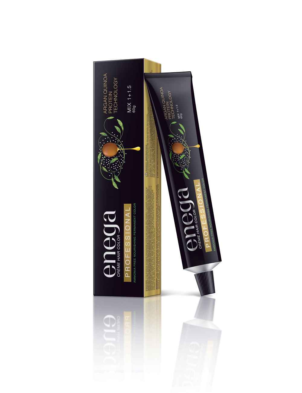 Buy Enega Professional Permanent Cream Hair Color Ammonia free nourishing hair color with Argan Quinoa protein technic net quantity 60gm/each premium quality GOLDEN BROWN 4.3(60 gm) - Purplle