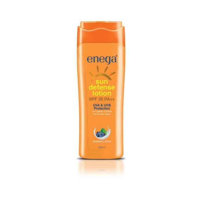 Buy Enega Sun Defense Lotion - SPF 30 PA++ Blueberry Shine and Sun Protection- (For All Skin Types)(300 ml) - Purplle