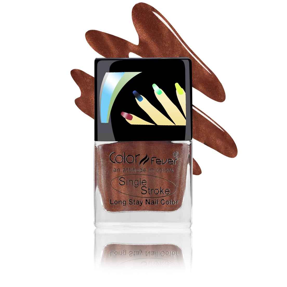 Buy Color Fever Ultra Sparkle Nail Color - Long Wear Nail Paint, Shiny Rust brown (9 ml) - Purplle