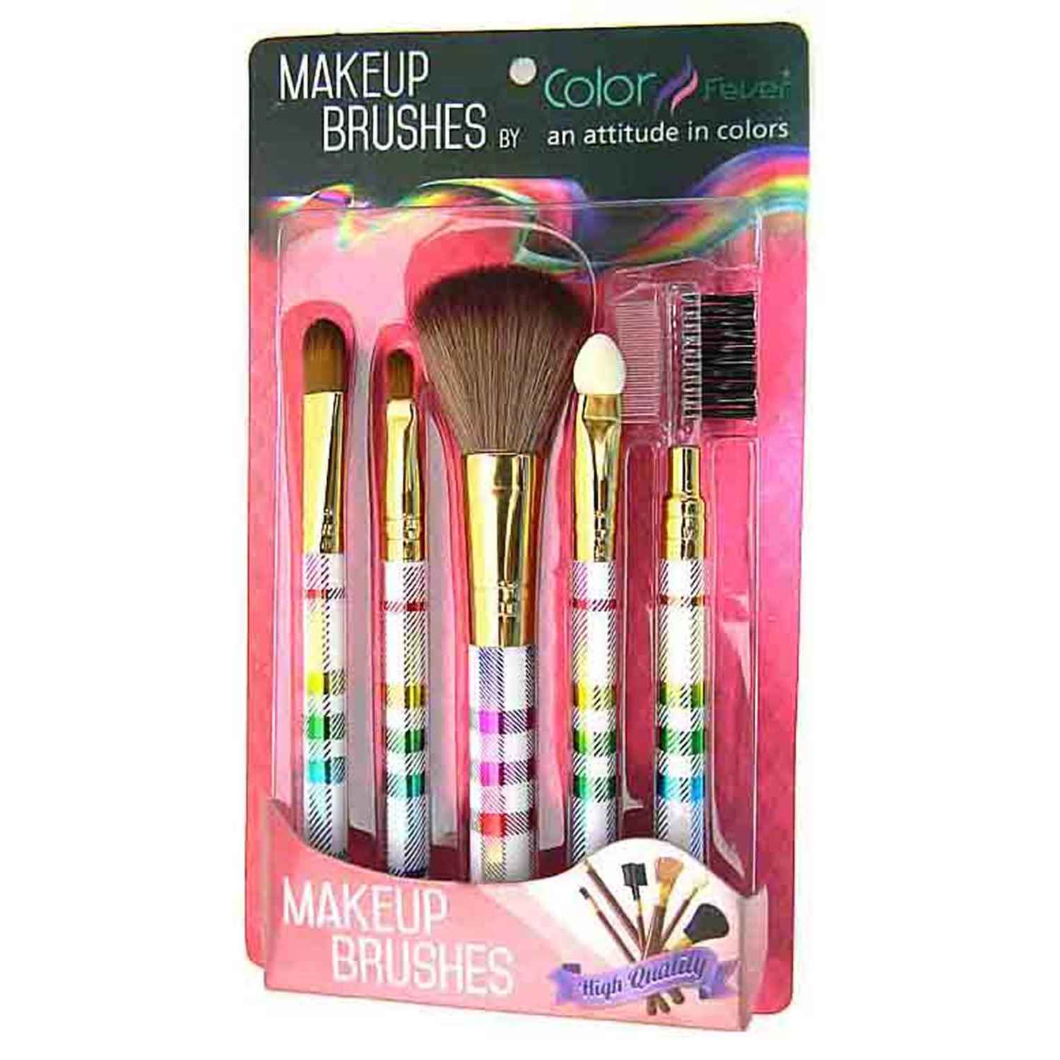 Buy Color Fever an attitude in colors Makeup Brush Set of 5 - Goldy - Purplle