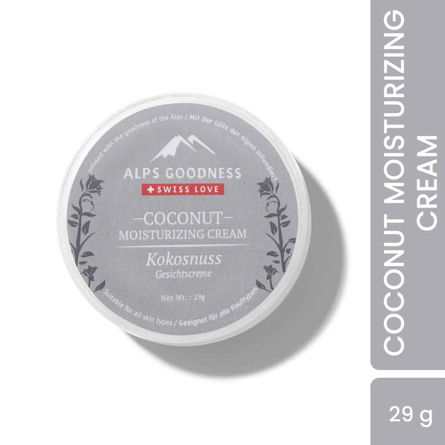 Buy Alps Goodness Moisturizing Face Cream - Coconut (29 g) | Moisturizer for Face| Coconut Face Cream - Purplle