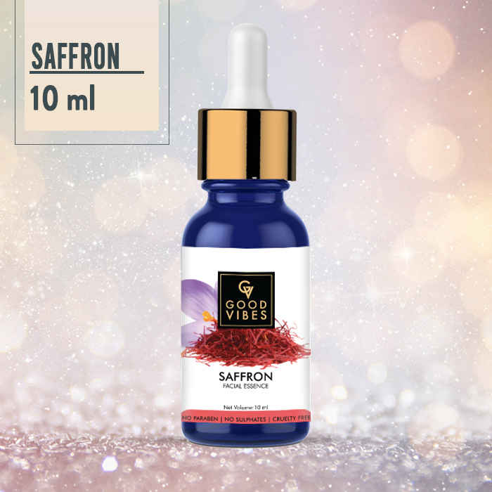 Buy Good Vibes Saffron Facial Essence | Anti-Inflammatory, Anti-Fungal, Soothing | No Parabens, No Sulphates, No Animal Testing (10 ml) - Purplle