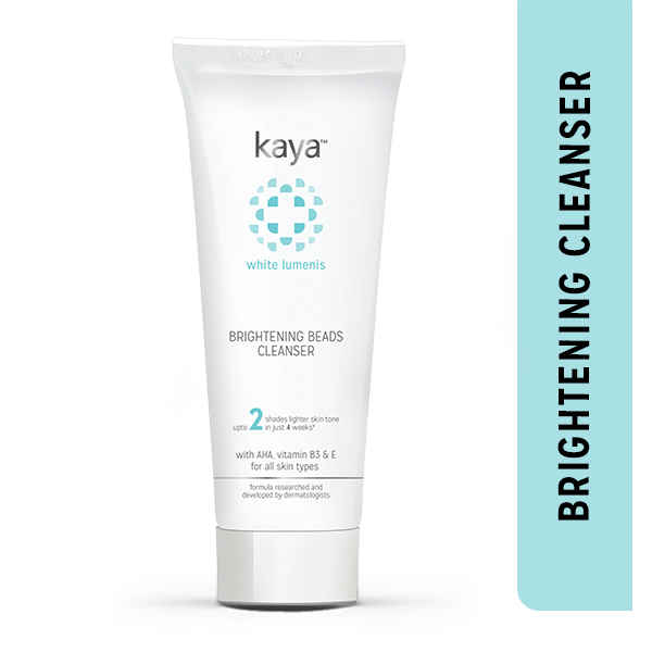 Buy Kaya Brightening Beads Cleanser With AHA Niacinamide Vitamin E daily use exfoliating & brightening face wash all skin types 50 ml - Purplle