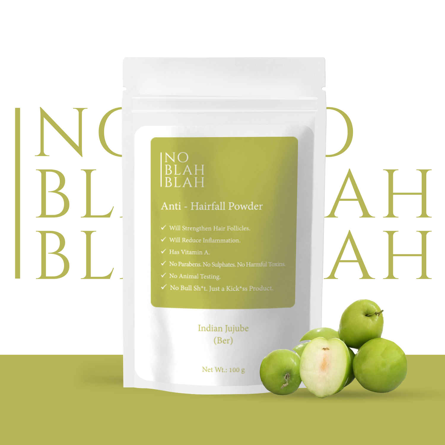 Buy No Blah Blah Anti - Hairfall Powder - Ber (100 g) - Purplle
