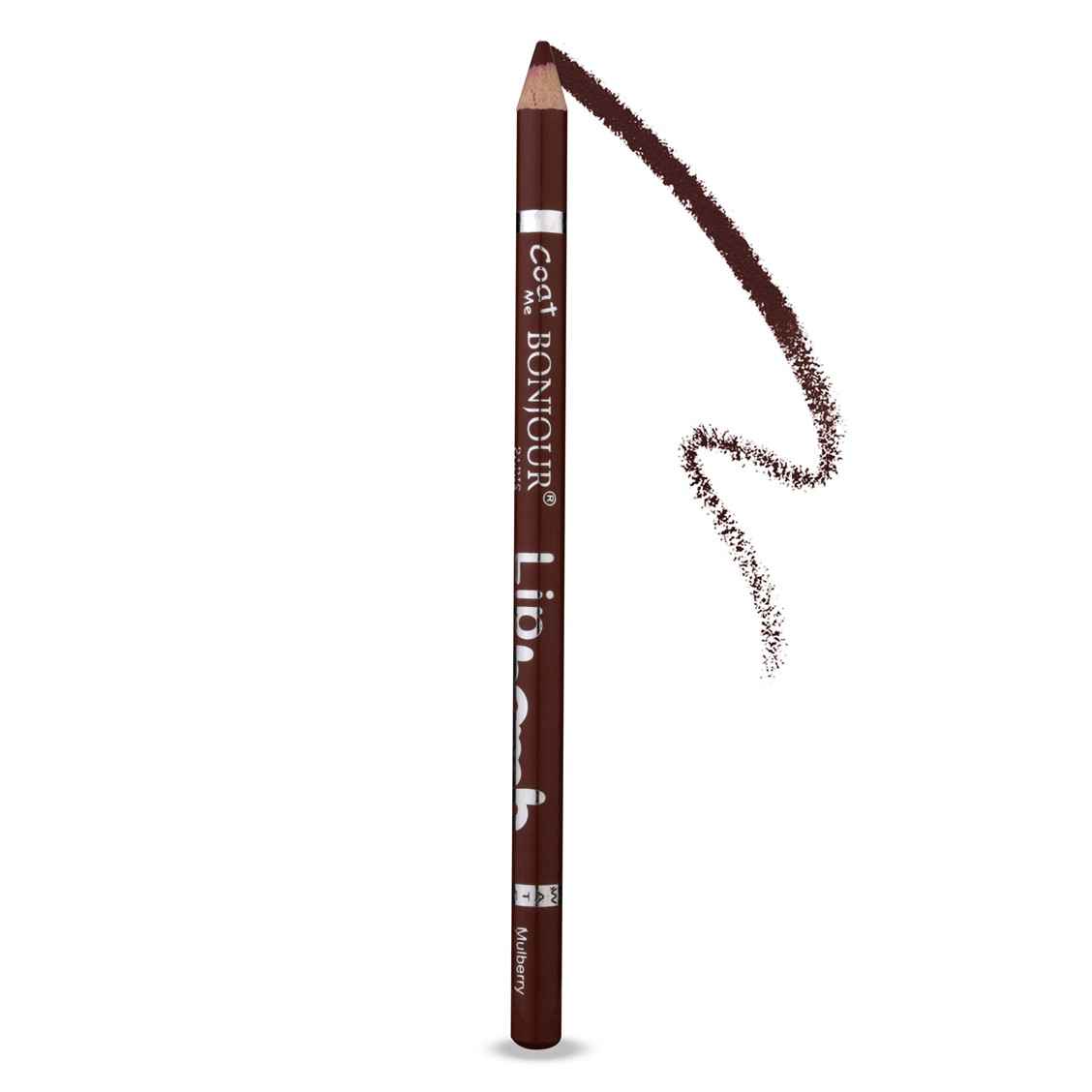 Buy Bonjour Paris Coat Me Re-Define SmudgeProof Matte Outline Lip Liner Pencil, Mulberry (1.9 g) - Purplle