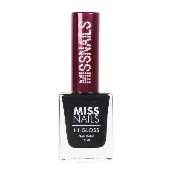 Buy Miss Nails Nail Paint Hi-Gloss 19 Olive Black (10 ml) - Purplle