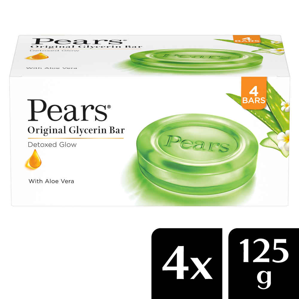 Buy Pears Naturale Aloe Vera Detoxifying Soap Bar, (125 g) (Pack of 3) - Purplle