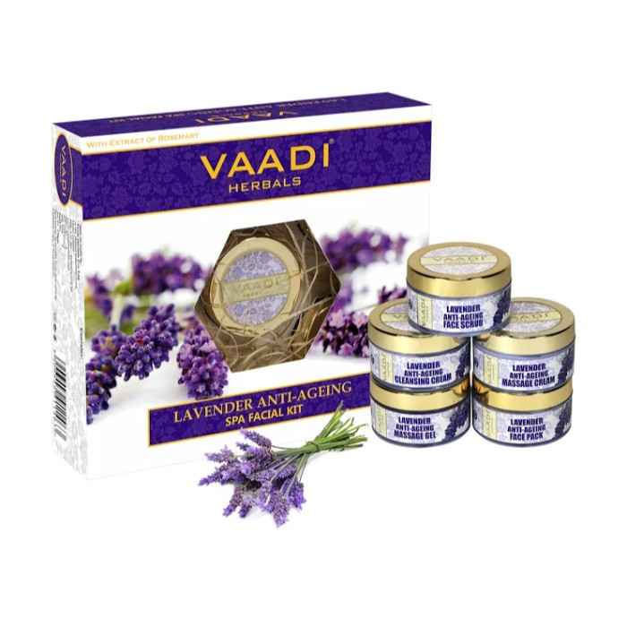 Buy Vaadi Herbals Lavender Anti-Ageing Spa Facial Kit With Rosemary Extract (270 g) - Purplle