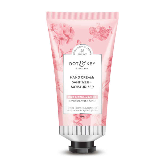 Buy Dot & Key Hand Cream : Sanitizer + Moisturizer (Rose Geranium & Shea) (50 ml) - Purplle