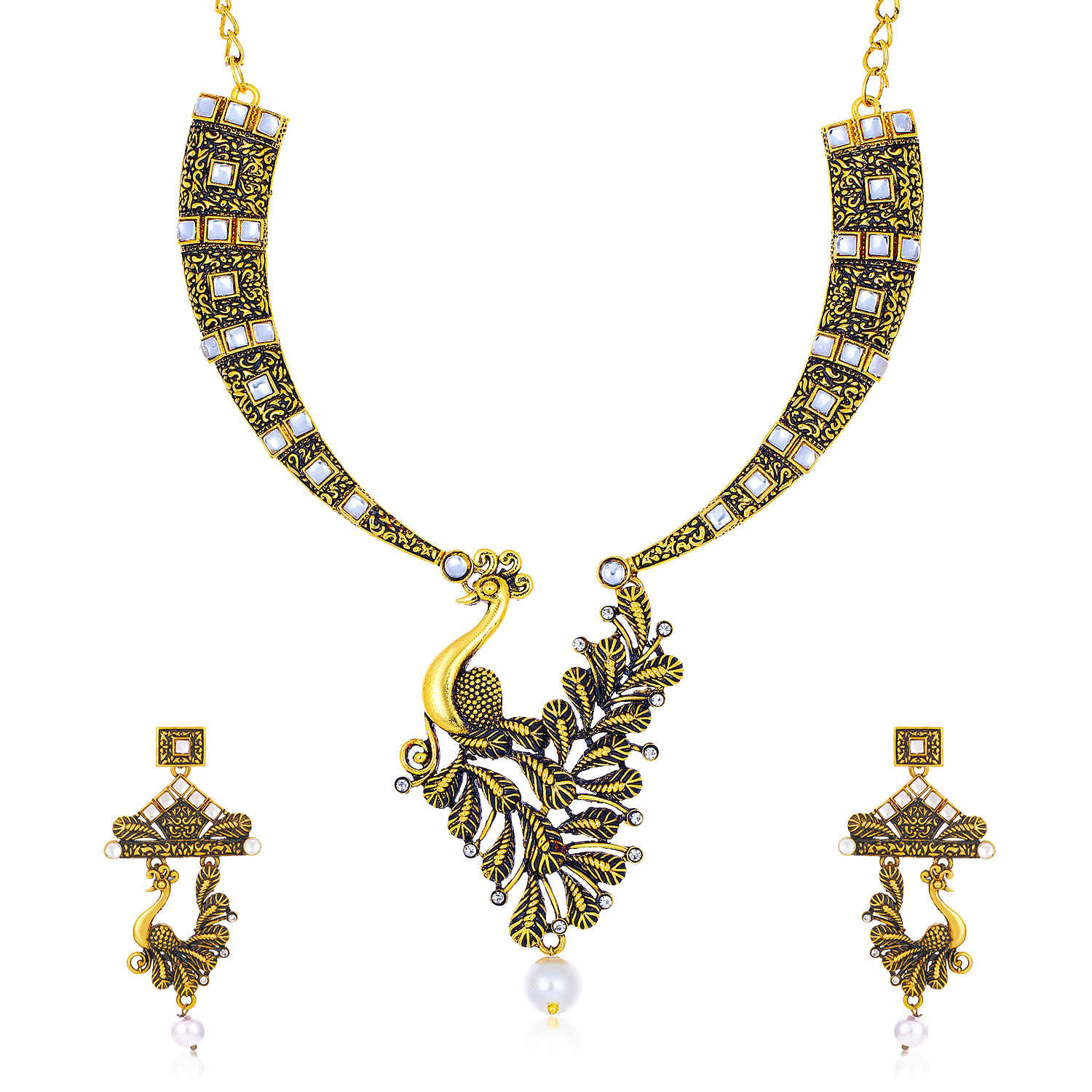 Buy Sukkhi Luxurious Gold Plated Necklace Set for Women - N81864 - Purplle