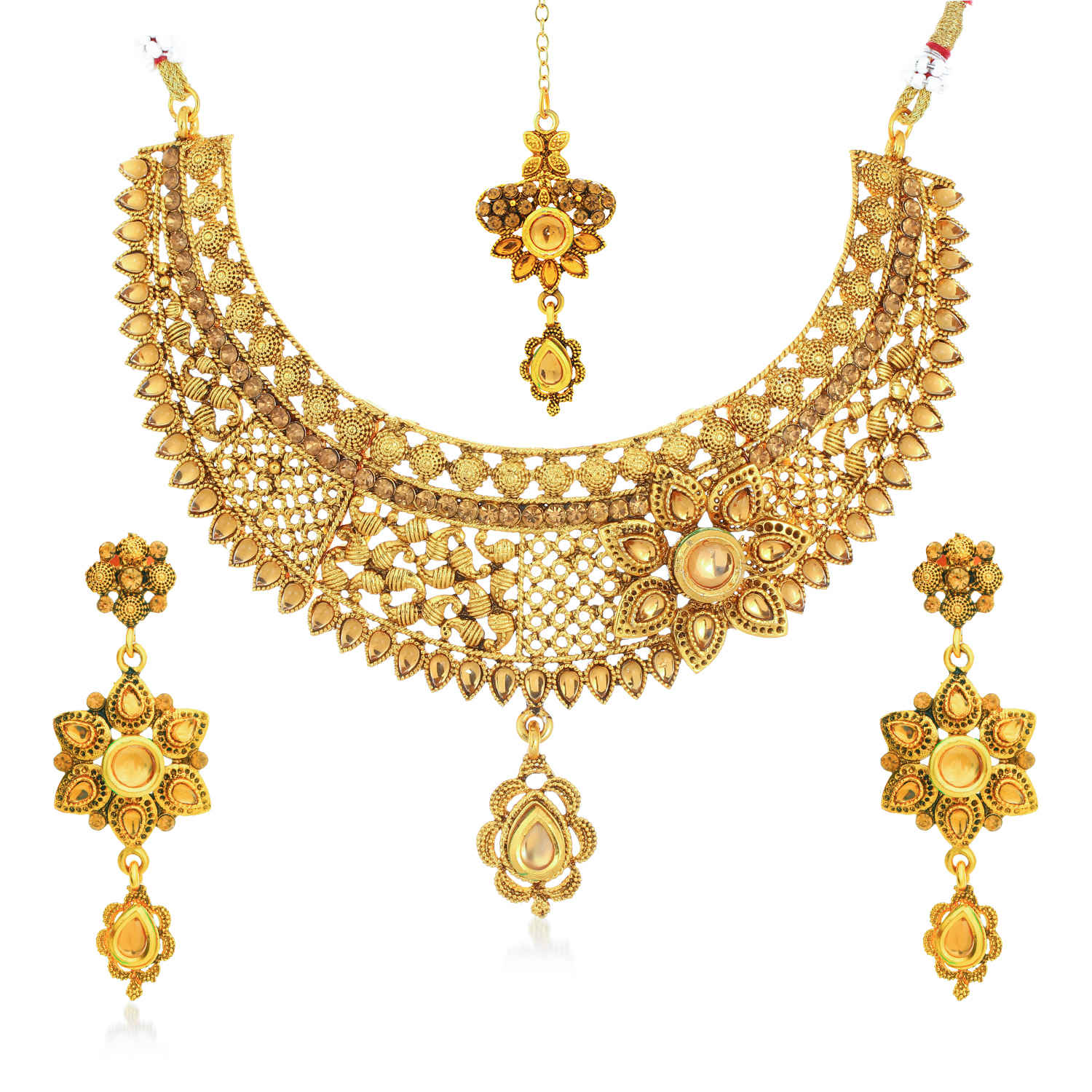 Buy Sukkhi Pleasing Gold Plated Necklace Set for Women - N82096 - Purplle