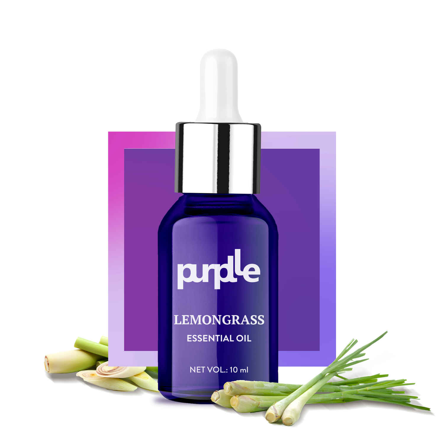 Buy Purplle Essential Oil - Lemongrass | Quick Absorption | All Skin Types | Anti-acne | Multi-use | Nourishing | Treats Cellulite (10 ml) - Purplle