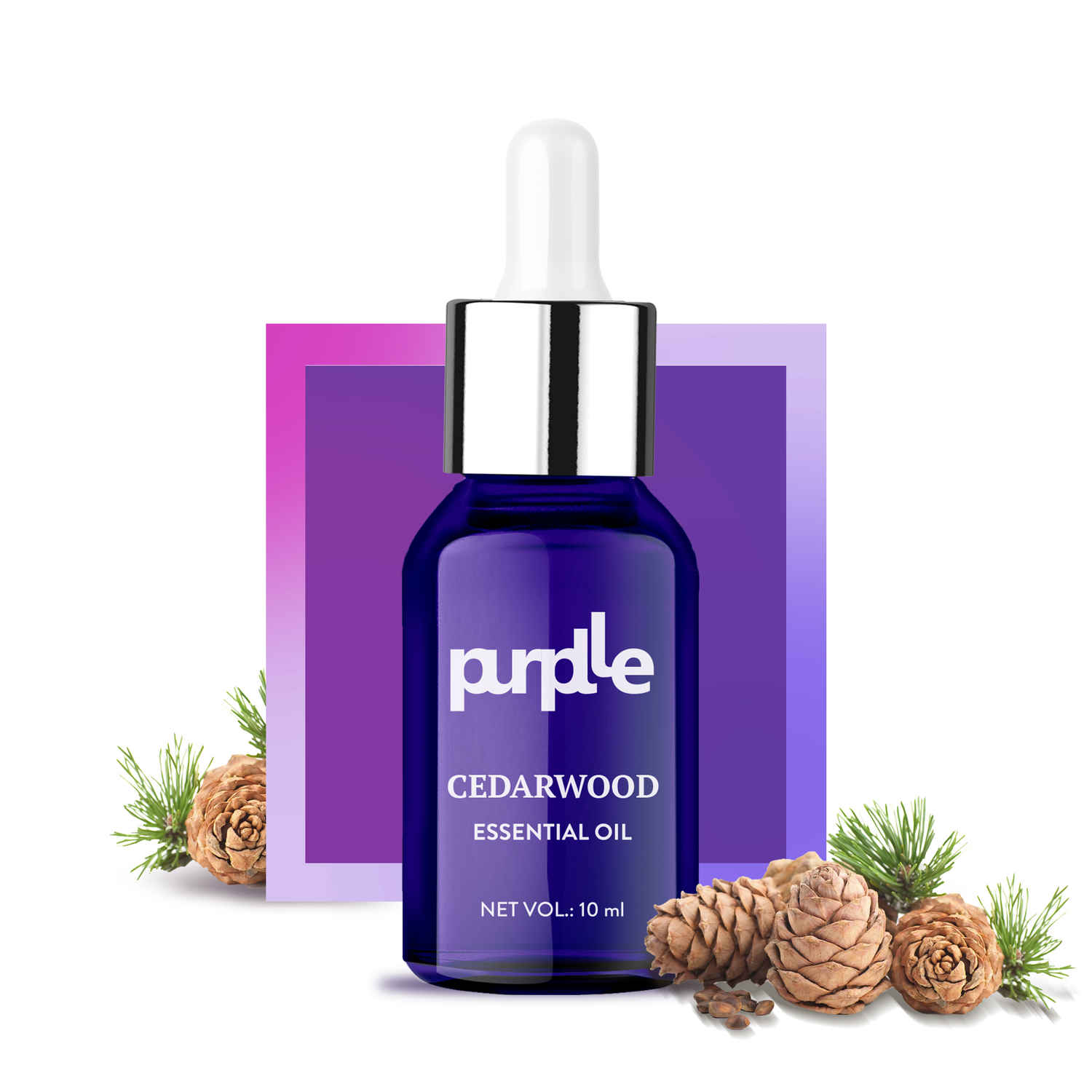 Buy Purplle Essential Oil - Cedarwood | Quick Absorption | All Skin Types | Anti-acne | Multi-use | Nourishing (10 ml) - Purplle