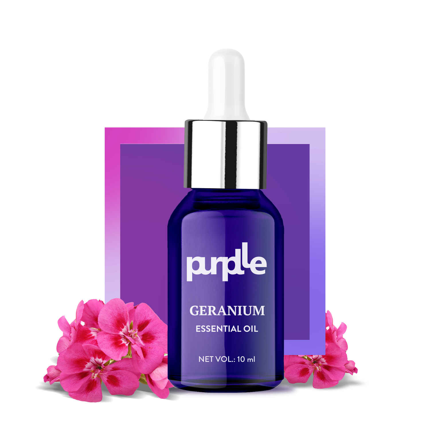 Buy Purplle Essential Oil - Geranium | Quick Absorption | All Skin Types | Anti-acne | Multi-use | Nourishing (10 ml) - Purplle
