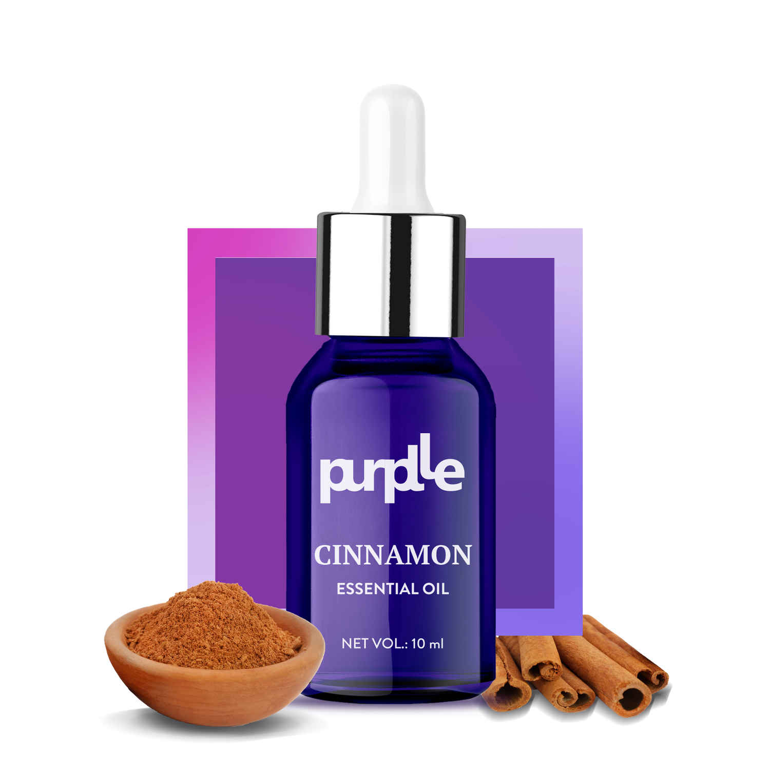Buy Purplle Essential Oil - Cinnamon | Quick Absorption | All Skin Types | Anti-acne | Multi-use | Nourishing (10 ml) - Purplle