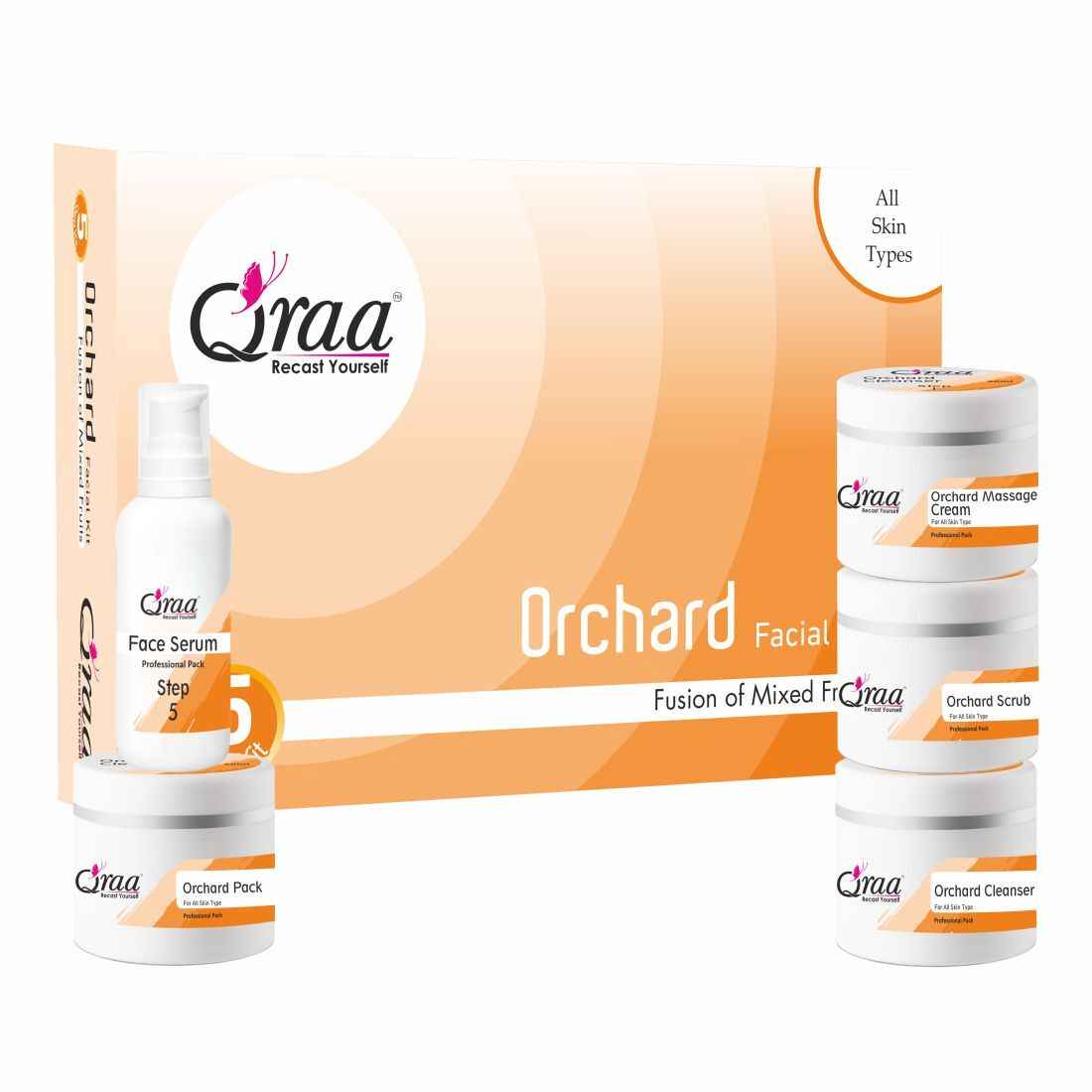 Buy Qraa Orchard Facial Kit-Fusion of Mixed Fruits (285 ml) - Purplle
