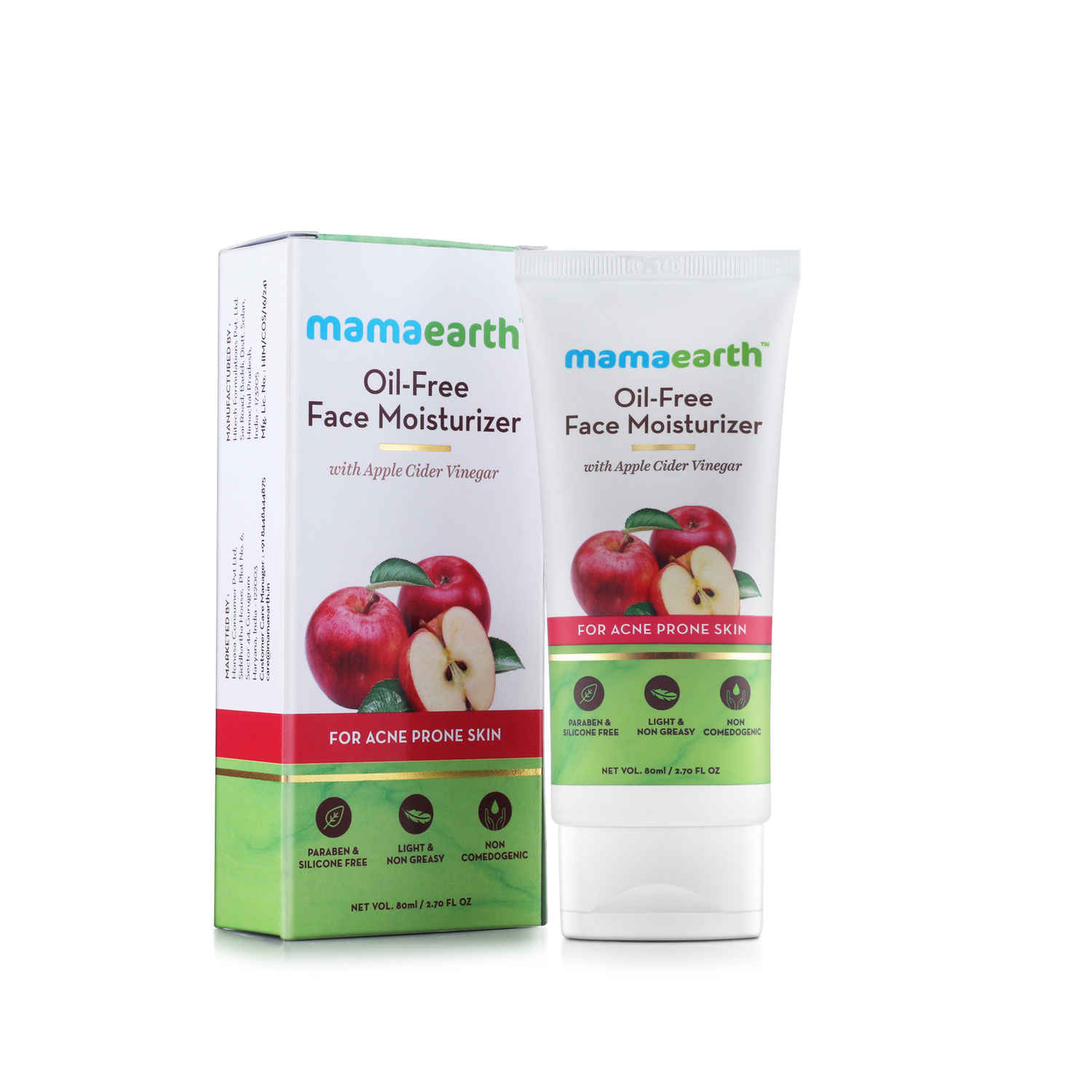 Buy Mamaearth Oil Free Moisturizer For Face With Apple Cider Vinegar For Acne Prone Skin (80 ml) - Purplle