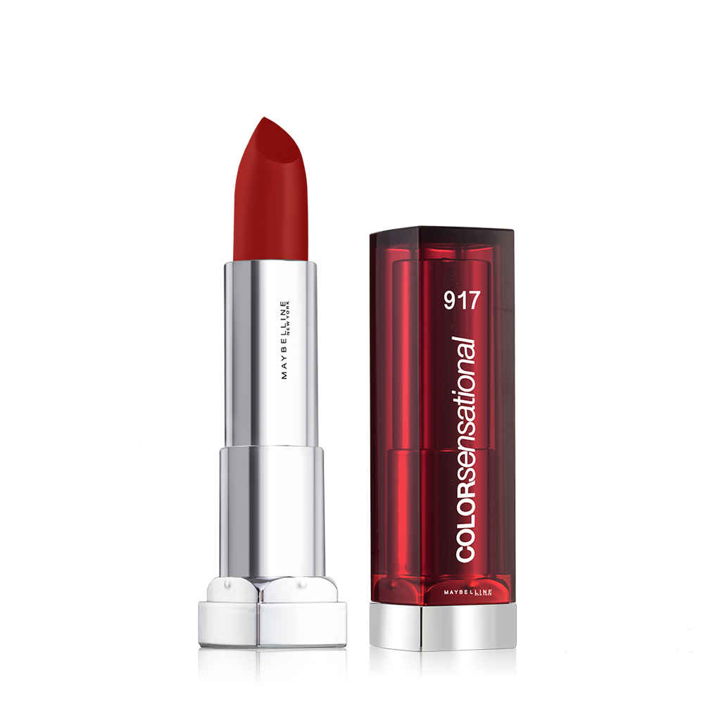Buy Maybelline New York Color Sensational Satin Lipstick - Brooklyn Red 917 (3.9 g) - Purplle