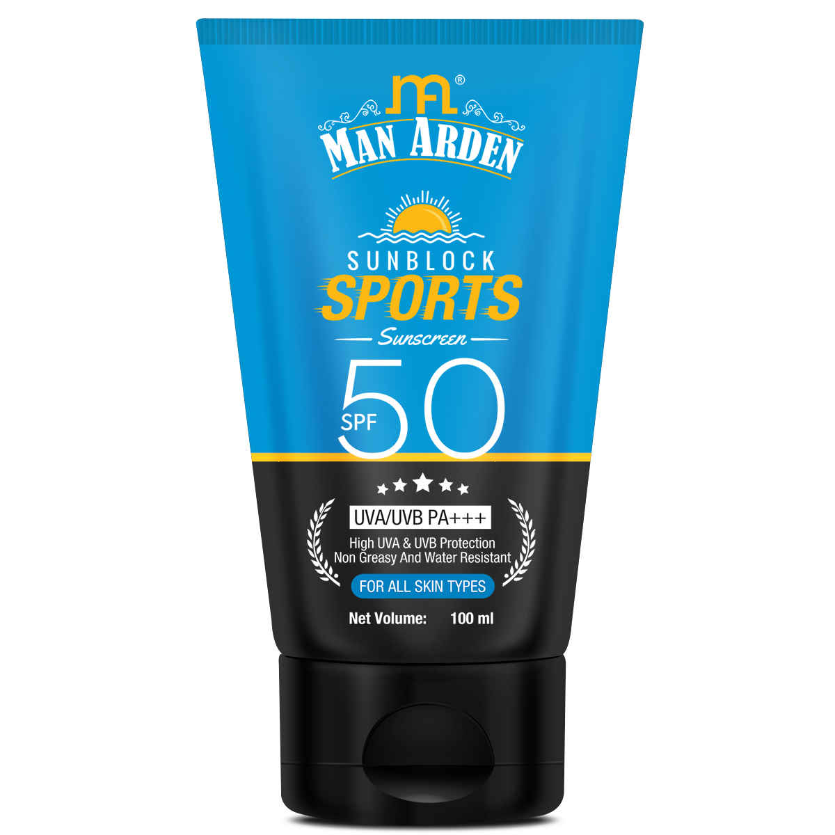 Buy Man Arden Sunblock Sport Sunscreen SPF 50, Non Greasy & Water Resistant, (100 ml) - UVA & UVB Protection - Purplle