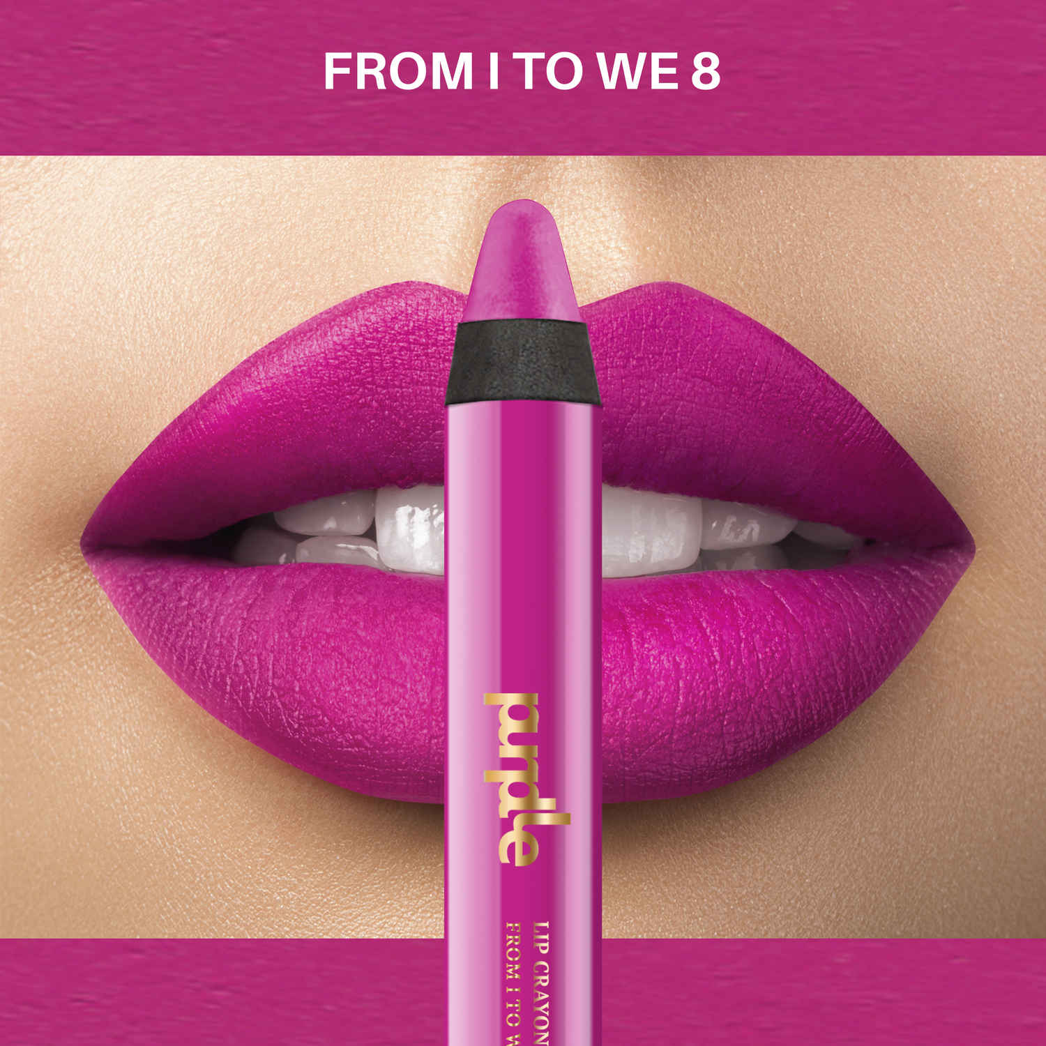 Buy Purplle Lip Crayon, Matte Mate, Pink - From I to We 8 | Highly Pigmented | Smudgeproof | Transferproof | Lightweight | Long Lasting | Easy Application (2.8 g) - Purplle