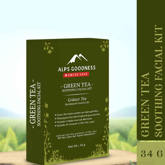 Buy Alps Goodness Soothing Facial Kit - Green Tea (34 gm) - Purplle
