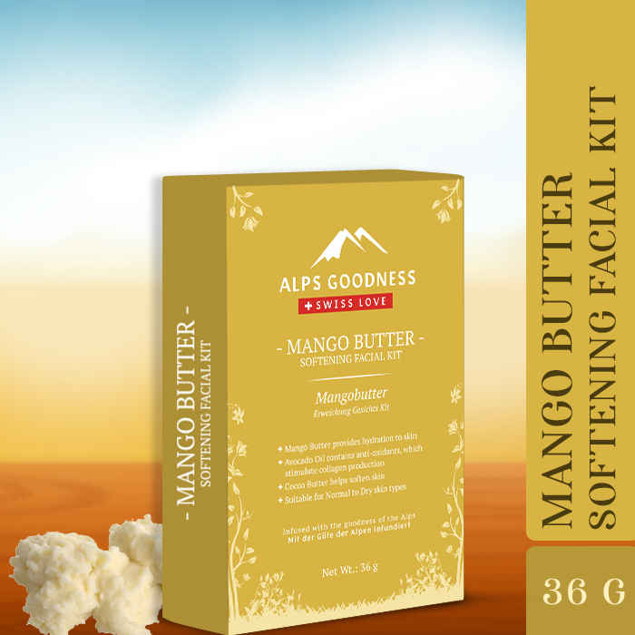 Buy Alps Goodness Softening Facial Kit - Mango Butter (36 gm) - Purplle