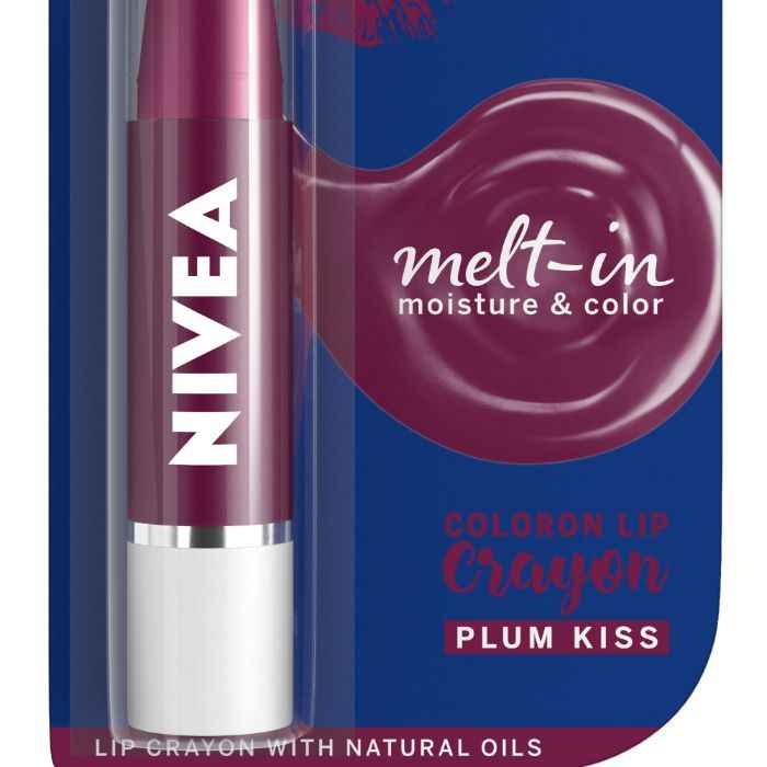 Buy NIVEA Lip Crayon Coloron Plum Kiss Lip Balm 3g - Purplle