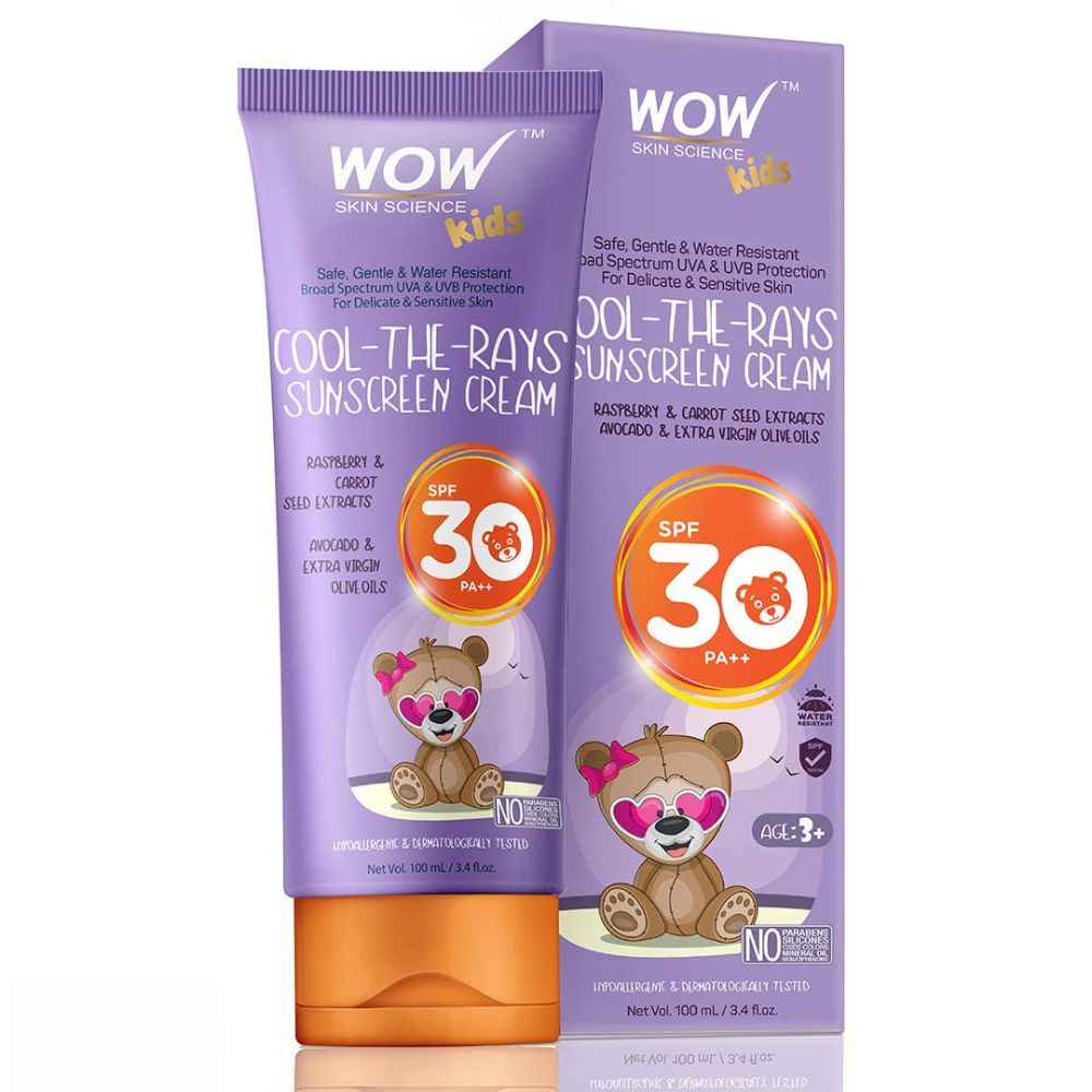 Buy WOW Skin Science Kids Cool-The-Rays Sunscreen Cream SPF 30 PA+++ (100 ml) - Purplle