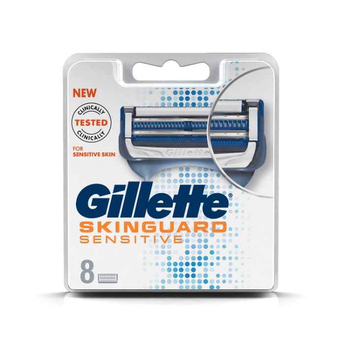 Buy Gillette Skinguard Manual Shaving Razor Blades- pack of 8 cartridges - Purplle