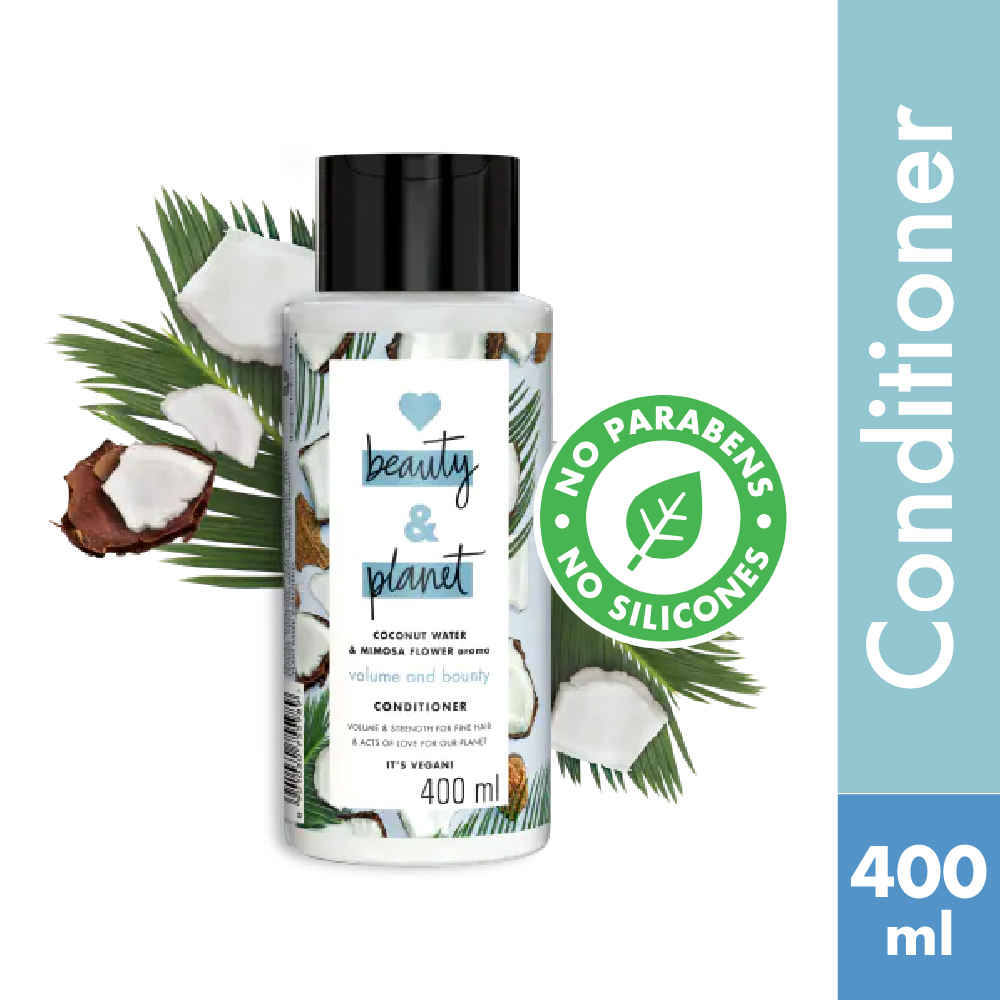 Buy Love Beauty & Planet Natural Coconut Water & Mimosa Volume Conditioner (400 ml) - Purplle