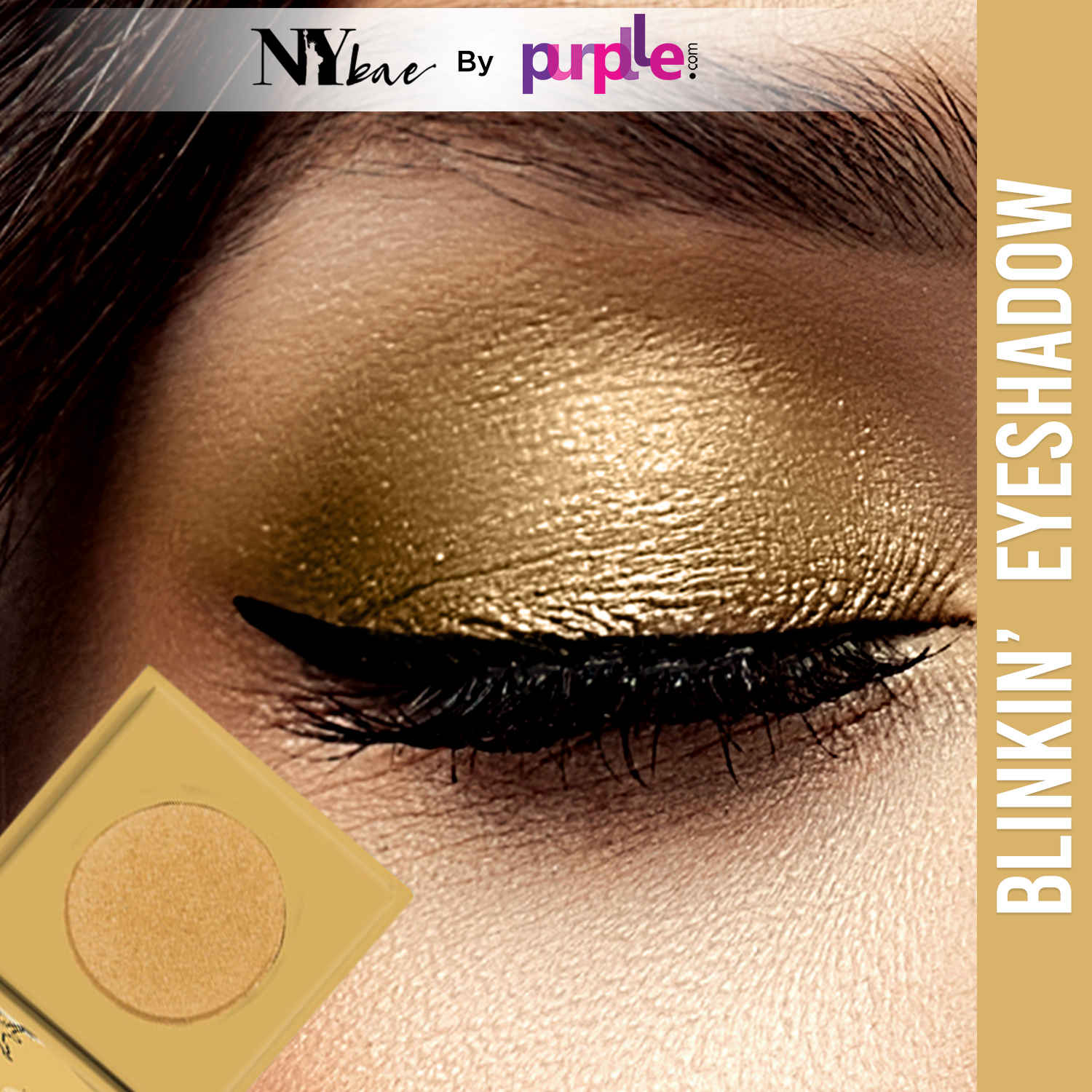 Buy NY Bae Blinkin' Eyeshadow - The Bronx 8 (1.2 g) | Gold | Single Eyeshadow | Shimmer Finish | High Colour Payoff | Long lasting | Lightweight - Purplle