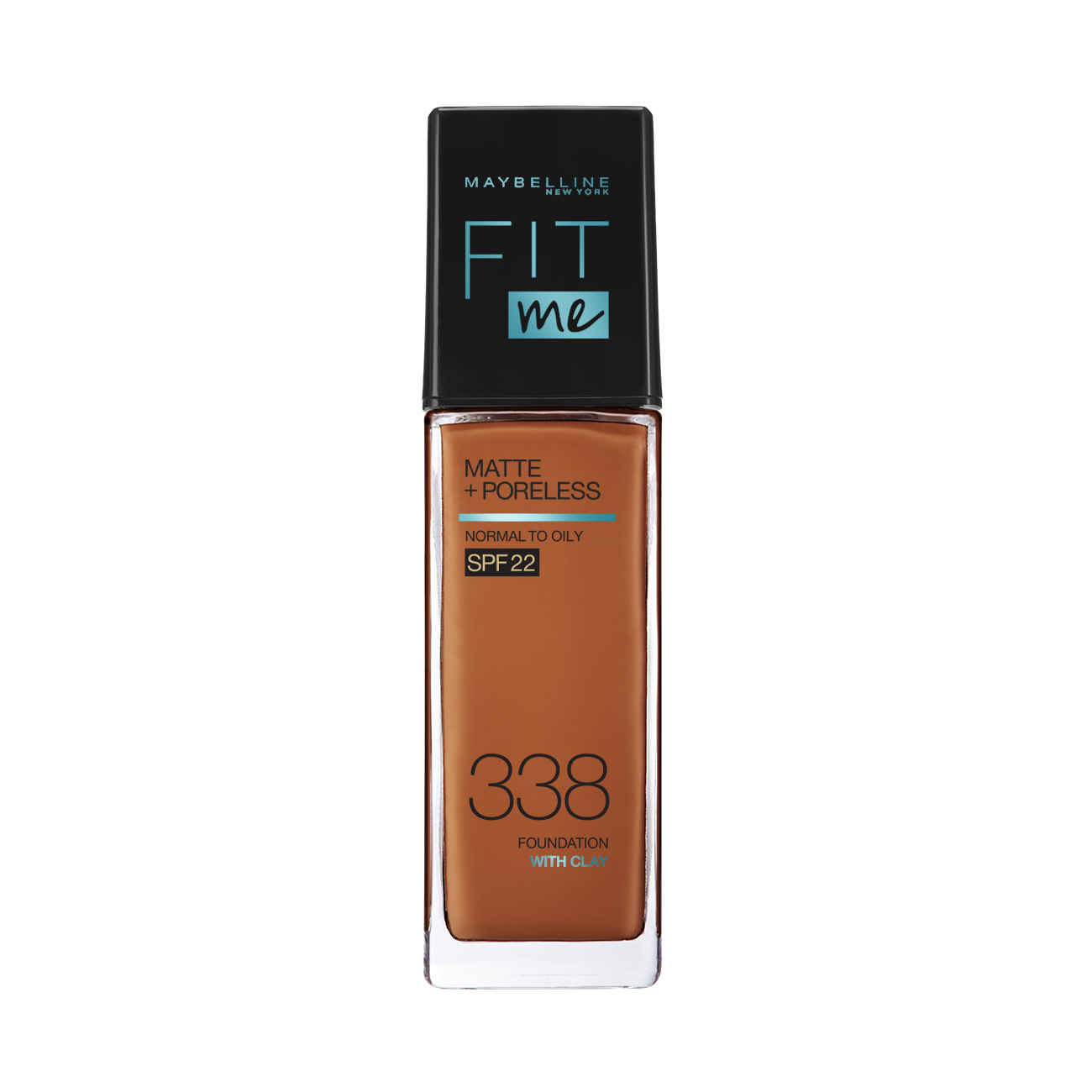 Buy Maybelline New York Fit Me Matte+Poreless Liquid Foundation With Pump - Spicy Brown 338 (30 ml) - Purplle