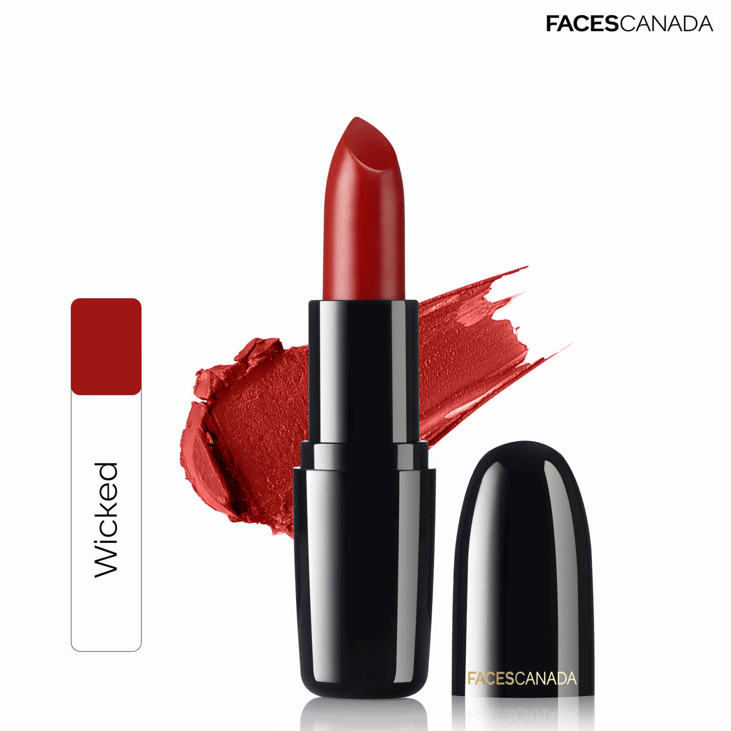 Buy FACES CANADA Weightless Creme Finish Lipstick - Wicked 04, 4g | Creamy Finish | Silky Smooth Texture | Long Lasting Rich Color | Hydrated Lips | Vitamin E, Jojoba Oil, Shea Butter, Almond Oil - Purplle