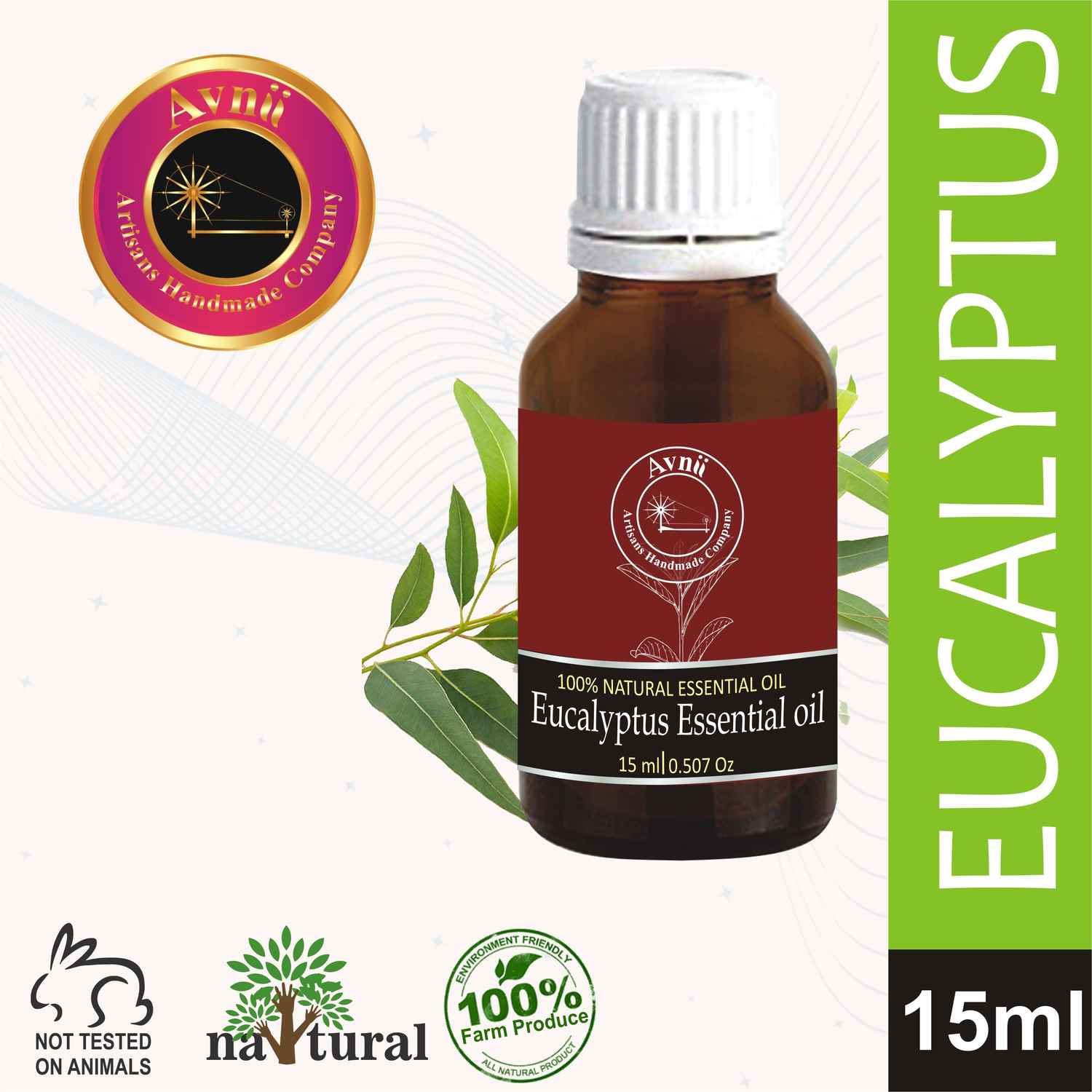 Buy Avnii Organics Natural and Therapeutic Grade Eucalyptus Essential Oil for Beautycare (15 ml) - Purplle