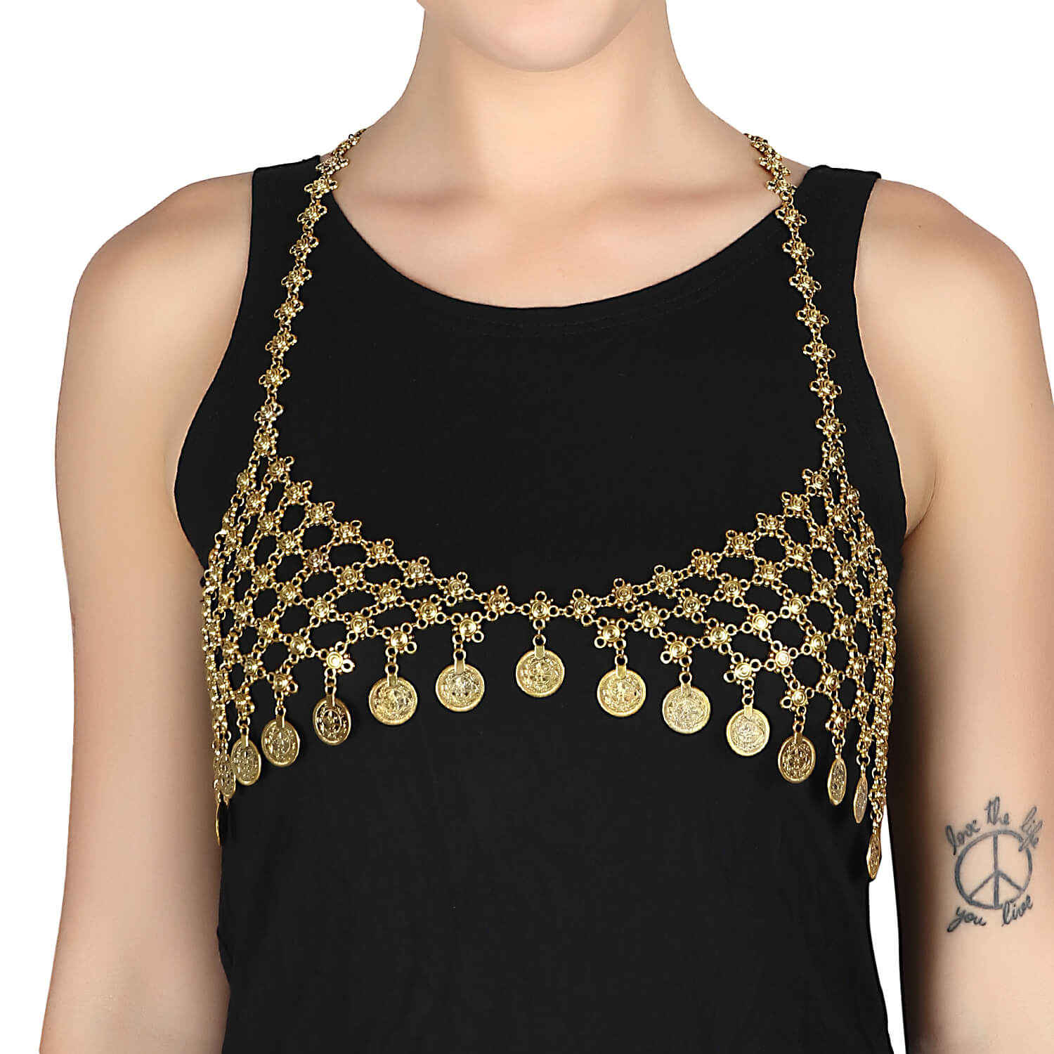 Buy Femnmas Golden Multi Coin Bra Chain - Purplle