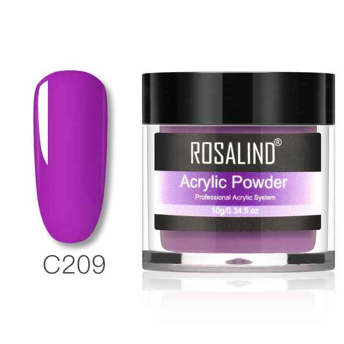 Buy ROSALIND Colorful Acrylic Powder For Crystal poly gel Manicure Set kit Nail extension nail art design carved Powder (Acrylic Power_10g_RPC209) - Purplle