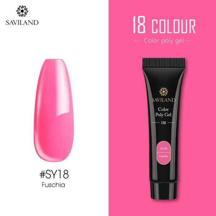 Buy SAVILAND Color Quick Poly Gel Finger Extension Soak Off UV Camouflage Builder Polygel Gel Hard Gel Nail Polish (SY18_Fuschia_S15g) - Purplle