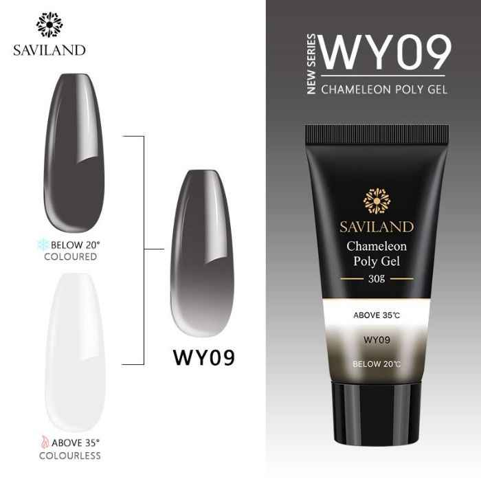 Buy SAVILAND Polygel Changing Color Thermal Extension Nail Art Camouflage Acrylic Poly Gel Nail Quick Building UV Gel Polish (WY09_30g) - Purplle