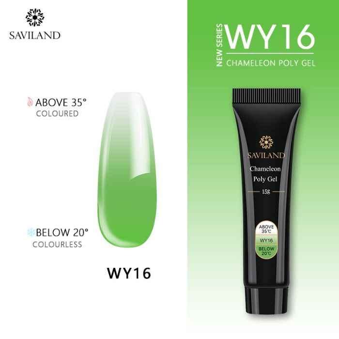 Buy SAVILAND Polygel Changing Color Thermal Extension Nail Art Camouflage Acrylic Poly Gel Nail Quick Building UV Gel Polish (WY16_15g) - Purplle