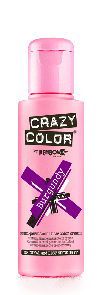 Buy CRAZY COLOR BURGUNDY-61 - 100 ML Bottle - Purplle