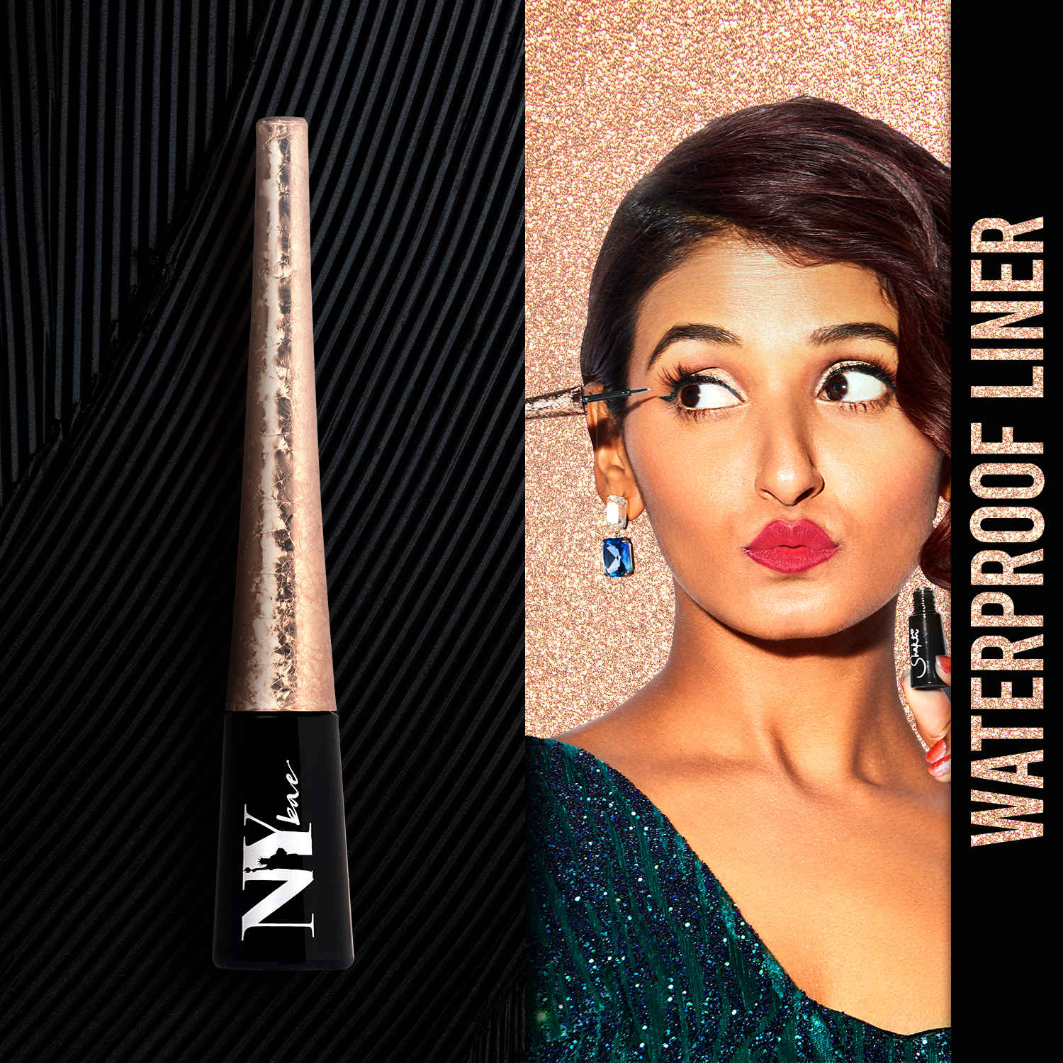 Buy Shakti By NY Bae Black Liquid Eyeliner | Glossy | Highly Pigmented | Waterproof - Cha-Cha-Cha (4.5 ml) - Purplle