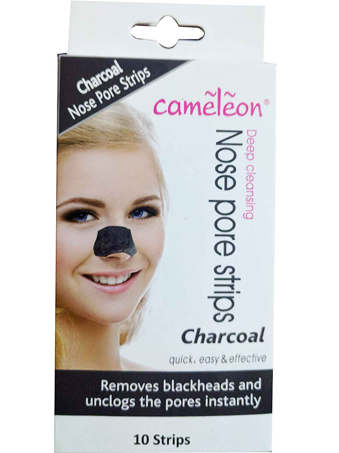 Buy Cameleon Nose Pore Strips / Blackhead Removel Strips (Charcoal), 10 Strips - Purplle