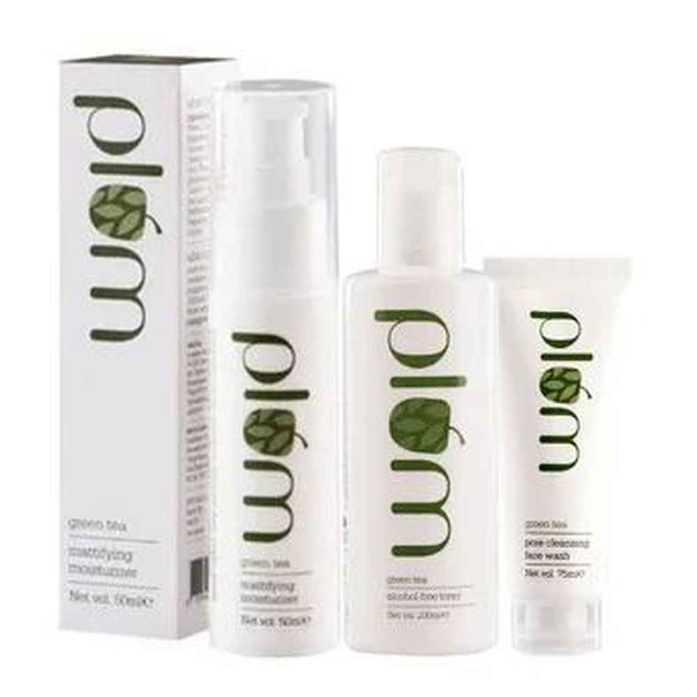 Buy Plum Green Tea C-T-M Set For Oily & Acne-Prone Skin - Purplle